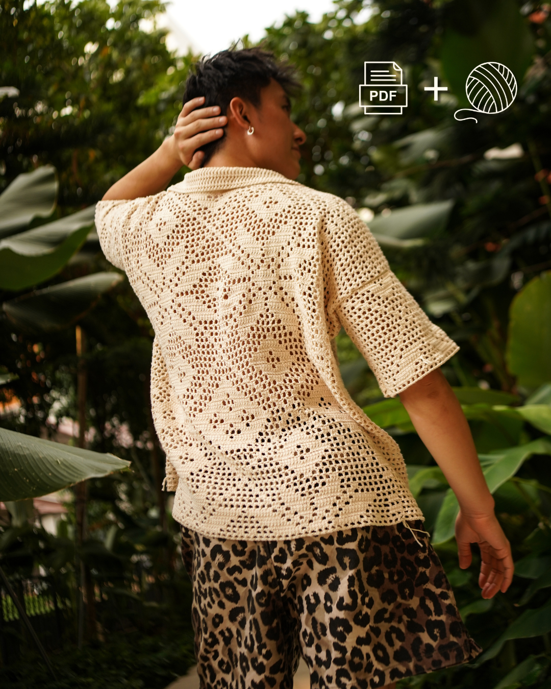 Palm Beach Filet Shirt - CROCHET KIT