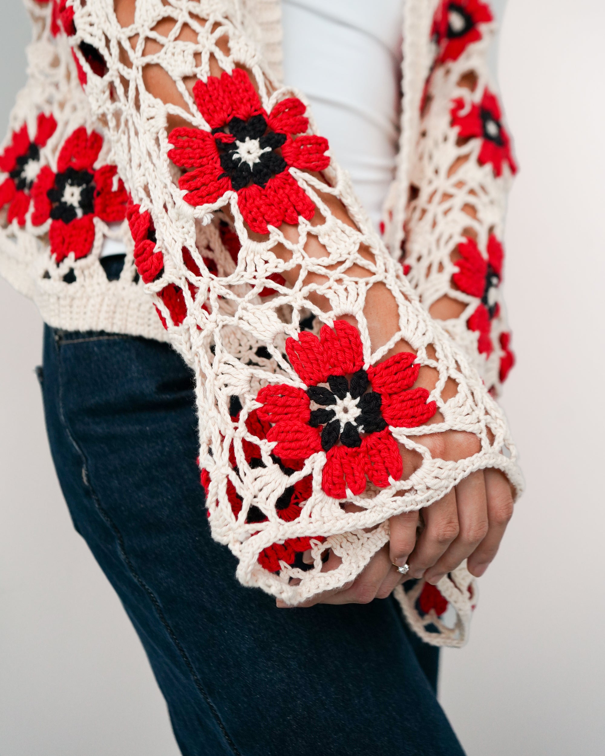 Poppy Cardigan Crochet Pattern (PDF)