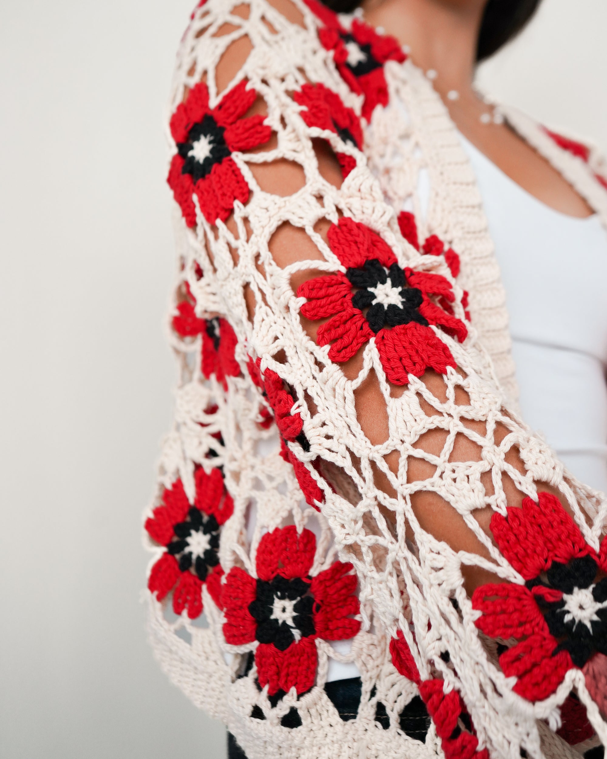 Poppy Cardigan Crochet Pattern (PDF)