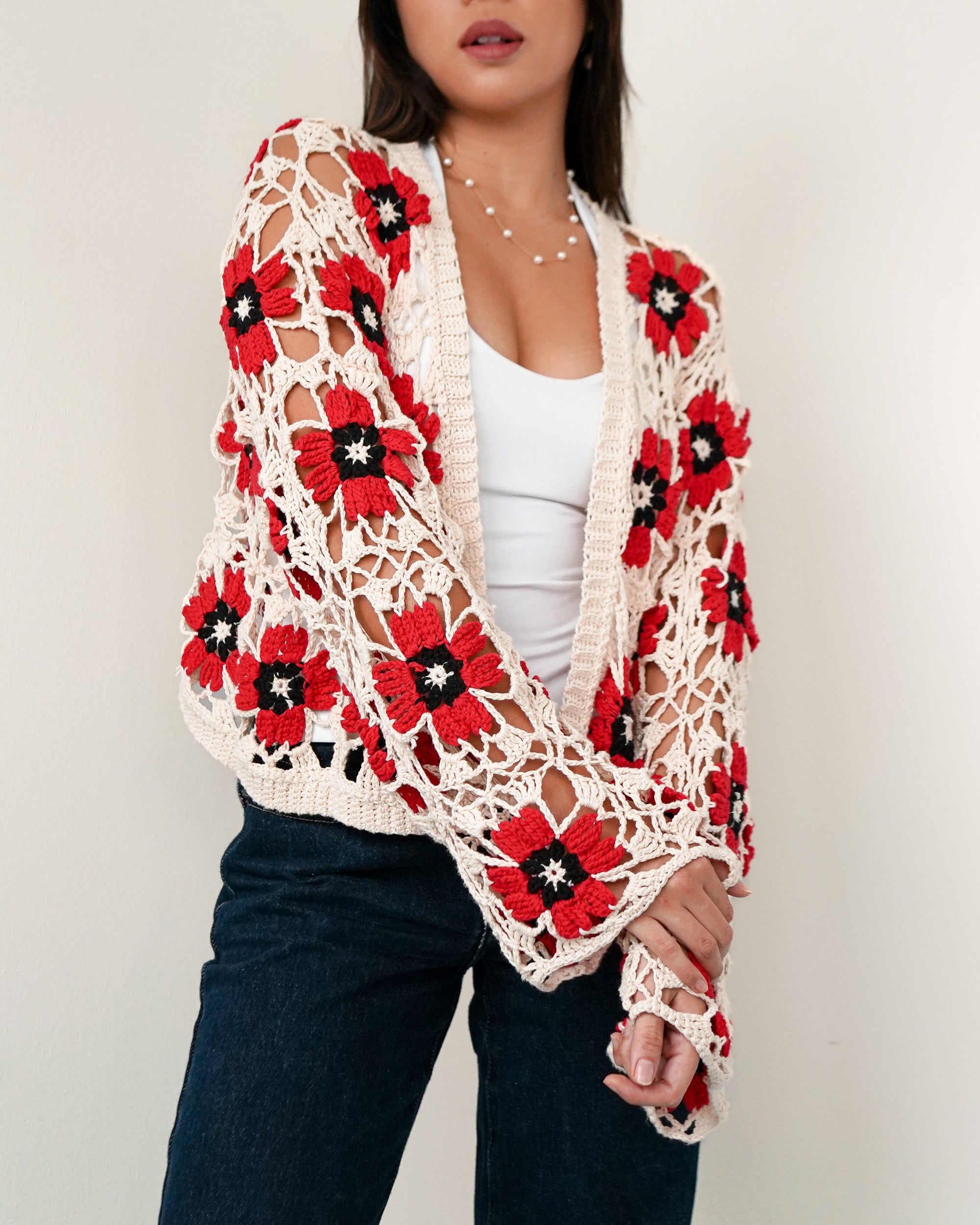 Poppy Cardigan Crochet Pattern (PDF)