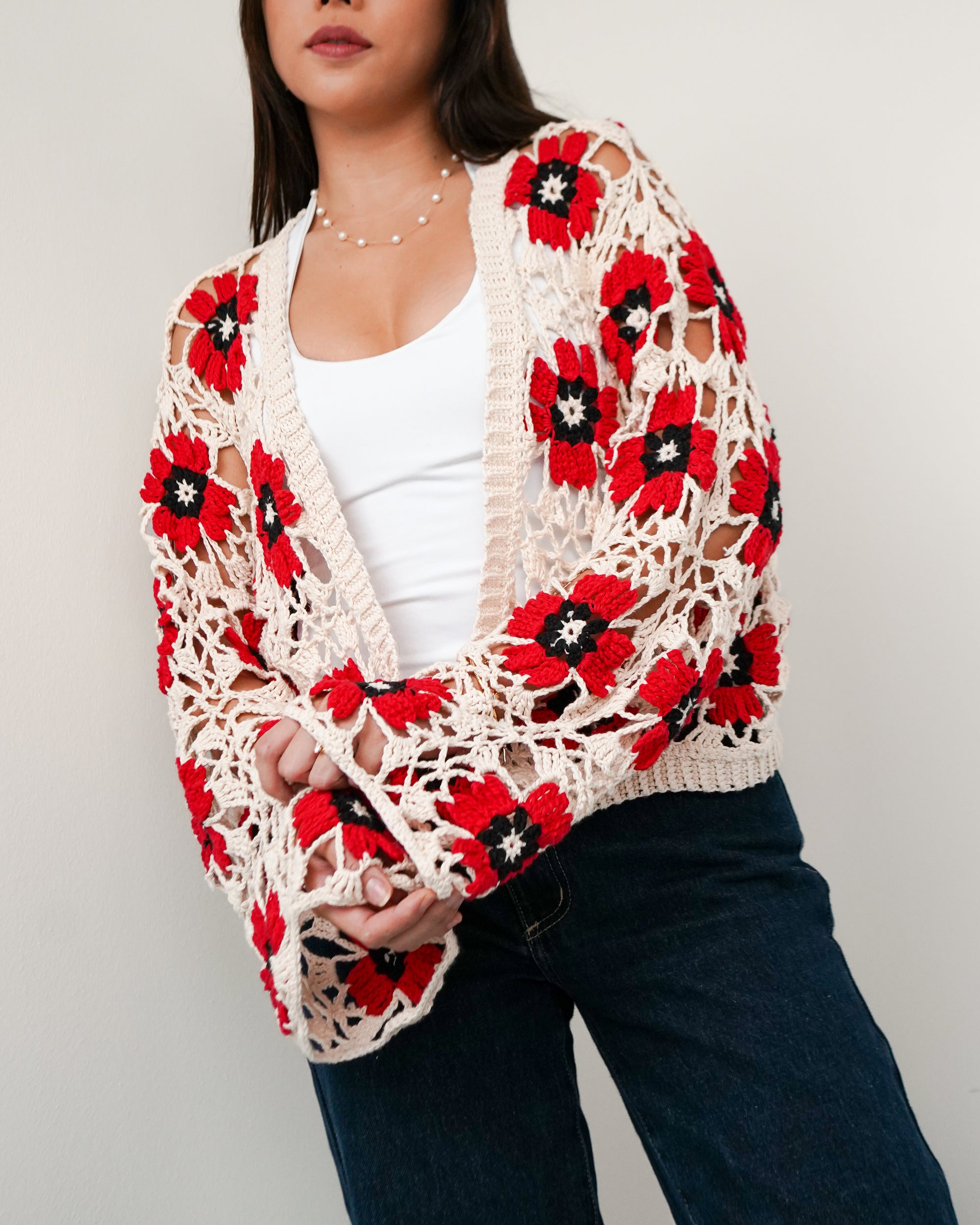 Poppy Cardigan Crochet Pattern (PDF)