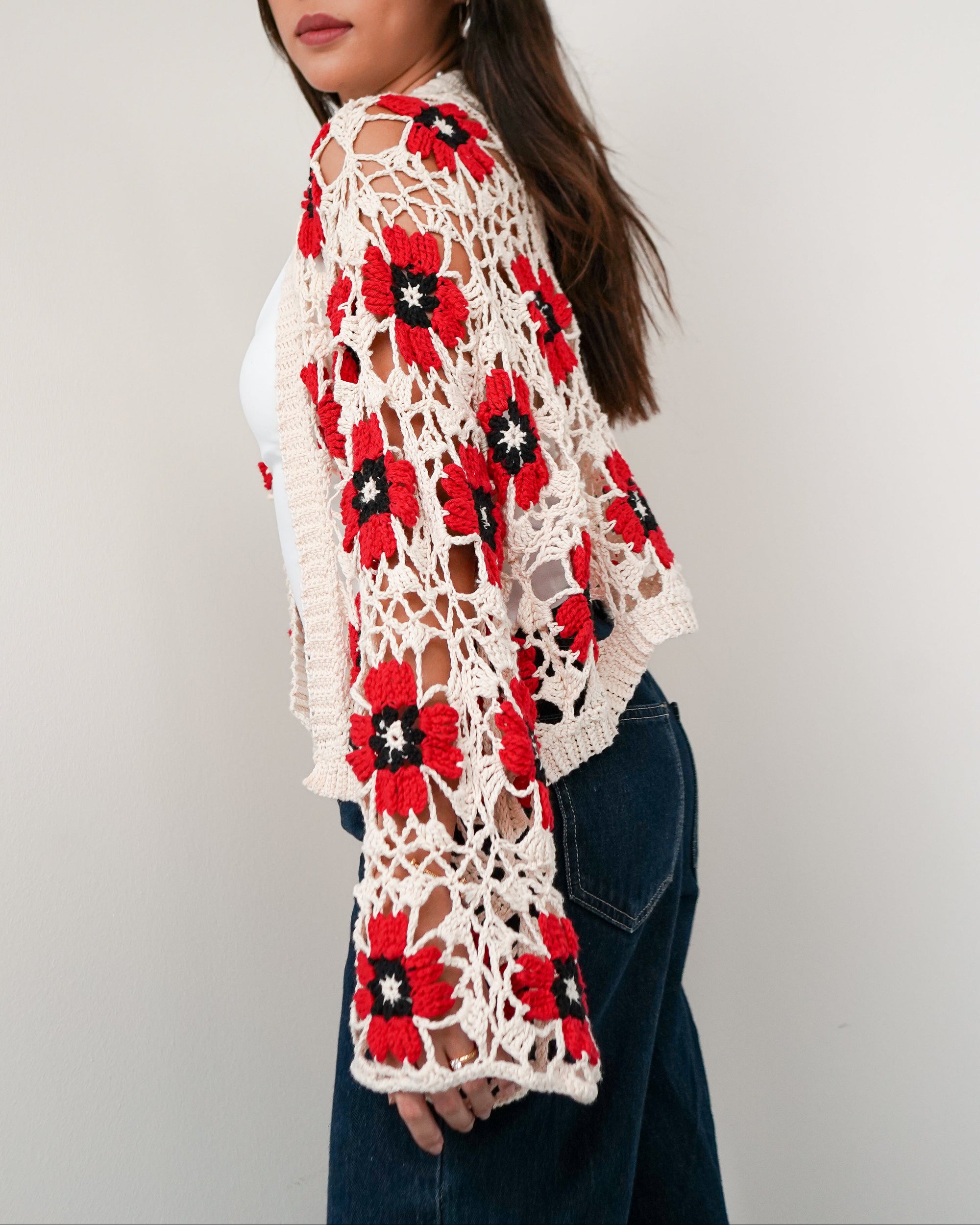 Poppy Cardigan Crochet Pattern (PDF)