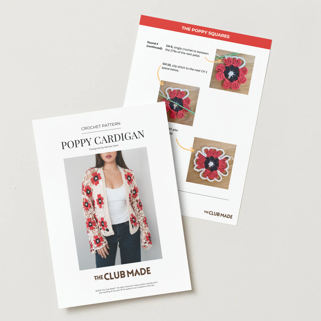 Poppy Cardigan Crochet Pattern (PDF)