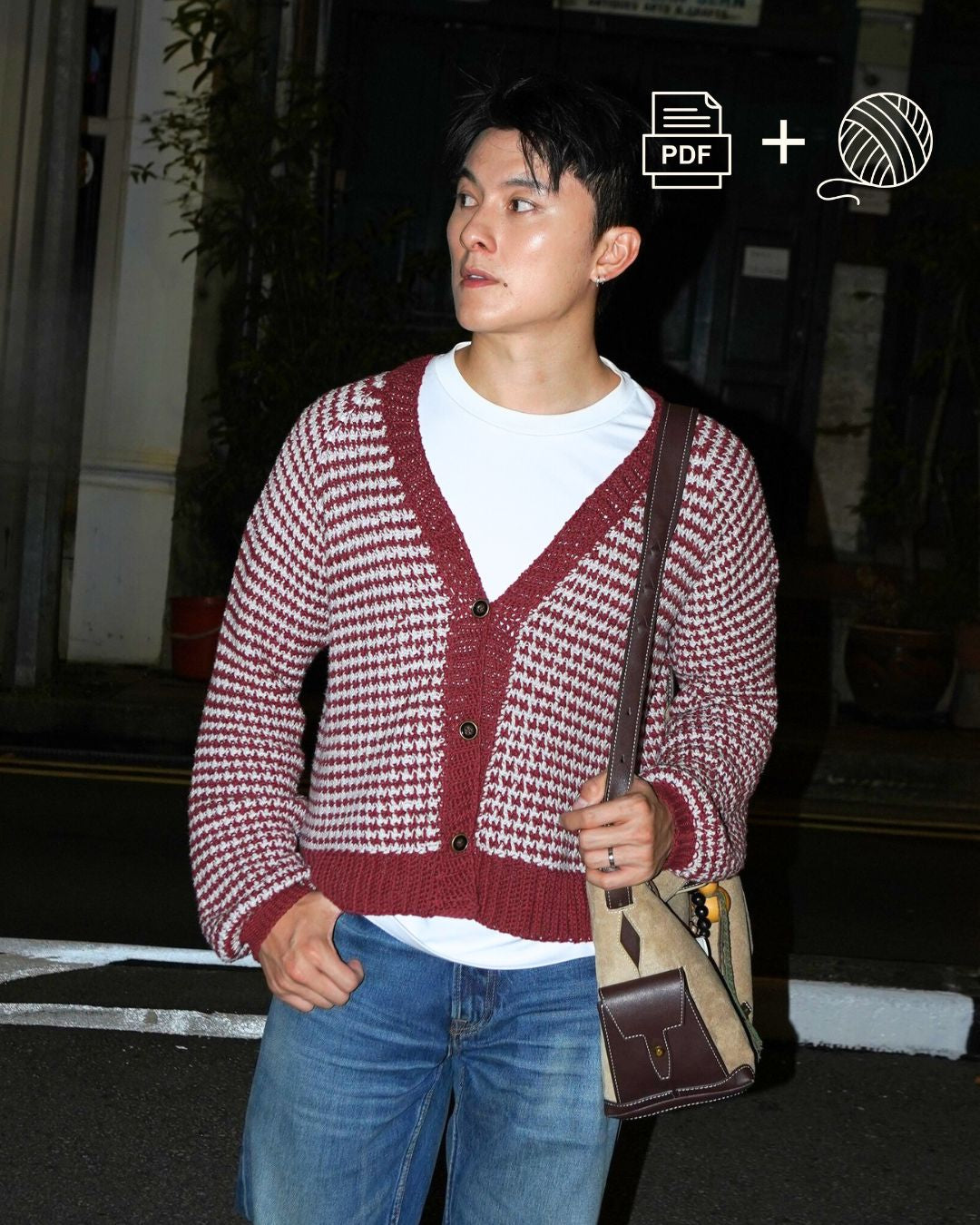 Houndstooth Cardi - CROCHET KIT