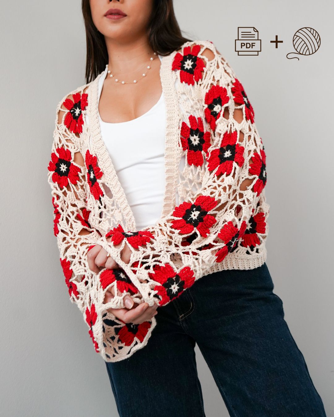 Poppy Cardigan- CROCHET KIT